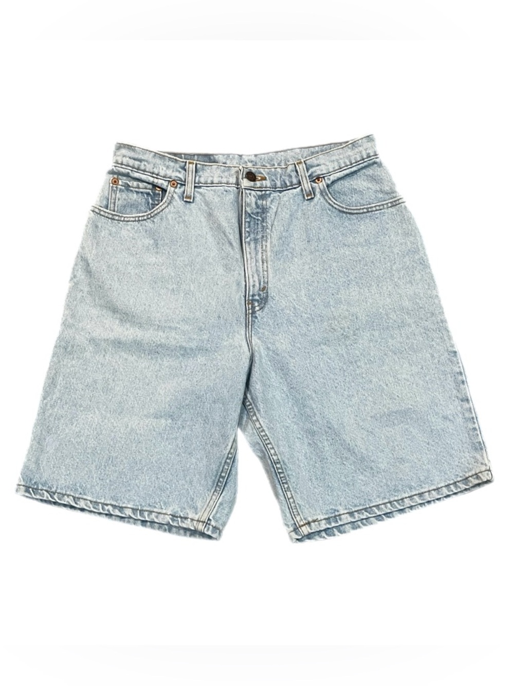Vtg Levi's 550 Jean Mom Shorts USA 90s Relaxed Fit Light Wash Denim 14 31” waist